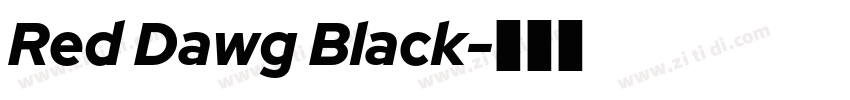 Red Dawg Black字体转换